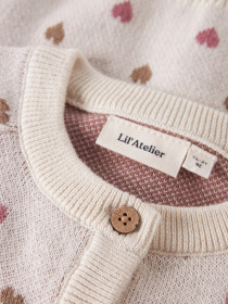 LIL ATELIER Strik Cardigan Saran Turtledove Sepia Tint